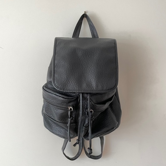 Handbags - Black Drawstring Backpack